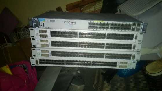 1 x HP 24 PORT PLUS 2 x FIBRE PORTS AND 4 x NORTEL 48 PORT PLUS 2 x FIBRE PORTS