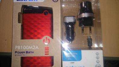 10 000 MAH POWER BANK  CAR AND HOME CHARGER