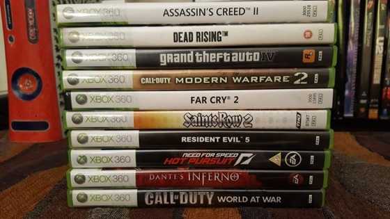 11 Xbox 360 games with guitar hero and guitar for R1100