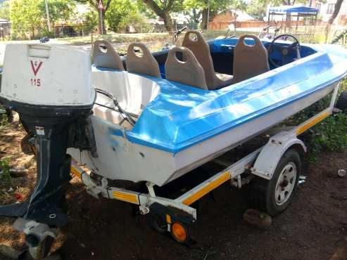 115 hp jhonson skee boat