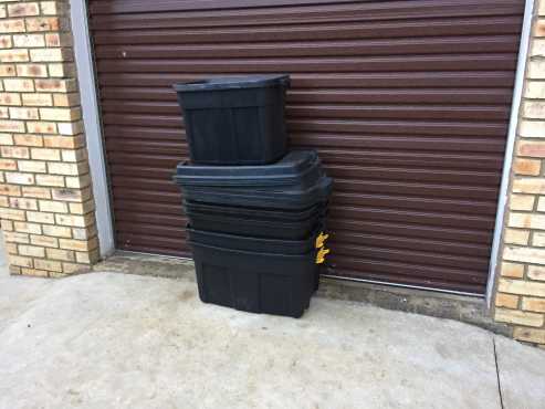 12 assorted Big Jim storage containers
