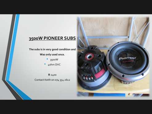 12quot 3500w PIONEER SUBS