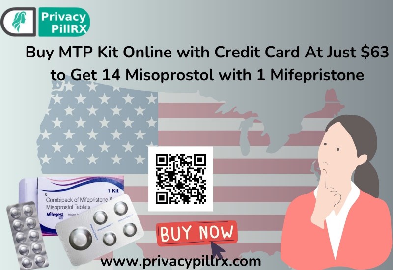 Buy MTP Kit Online with Credit Card At Just $63 to Get 14 Misoprostol with 1 Mifepristone