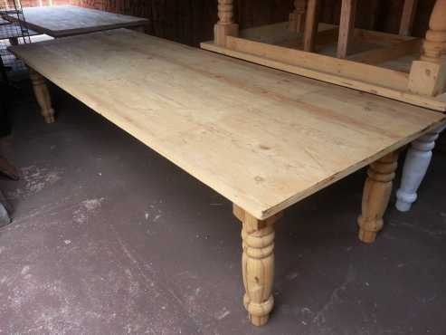 14 Seater Solid Pine Farmstyle Table (3500x1200)