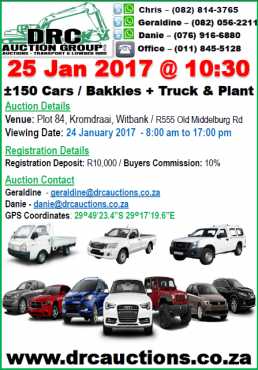 150 Cars  Bakkies  Truck amp Plant AUCTION