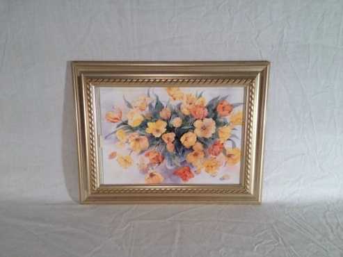 1510-94 Orange Flower Painting 2