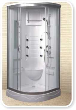 154657 Quarter Round Steam Shower 900mm x 900mm