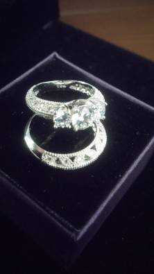 1,5ct  Simulated Diamond 2pc engagement ring