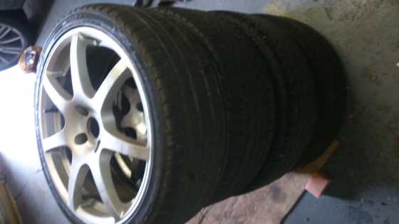 17 inch TSW 4holes rims and tyres for sale