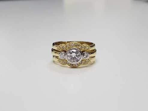 18ct Tripple Band Diamond Ring