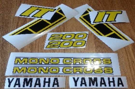 1982  3 Yamaha IT 200 decals stickers kits