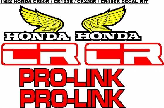 1982 Honda CR80 graphics decals stickers