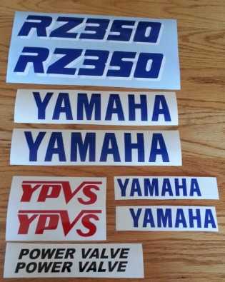 1984 Yamaha RZ350 decals stickers graphics kits