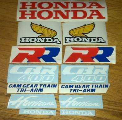 1988 Honda CBR 400 decals stickers kits