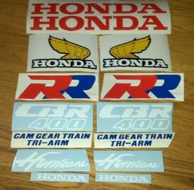 1988 Honda CBR 400 Hurricane decals stickers kits