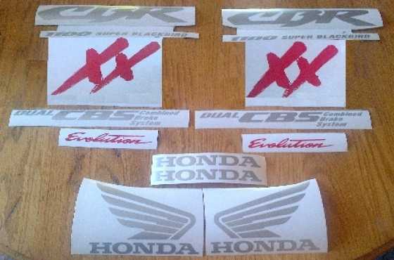 1998 to 04 Honda CBR 1100XX Super blackbird decals stickers graphics sets