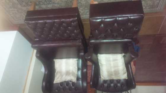 2 new wing backs for sale diamond buttoned