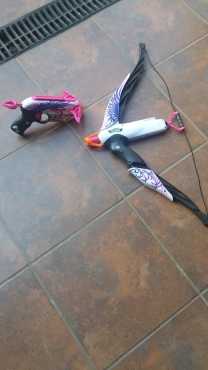 2 purple and pink NERF Rebelle guns up for sale