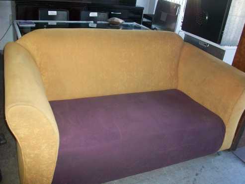 2-Seater Sofa with Silver Legs-USED