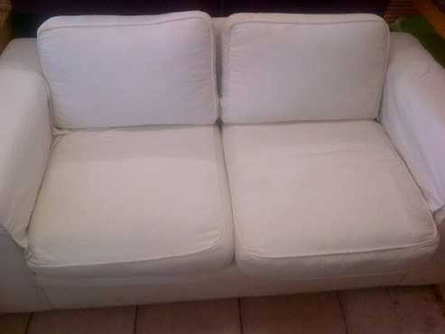 2 seater white coach