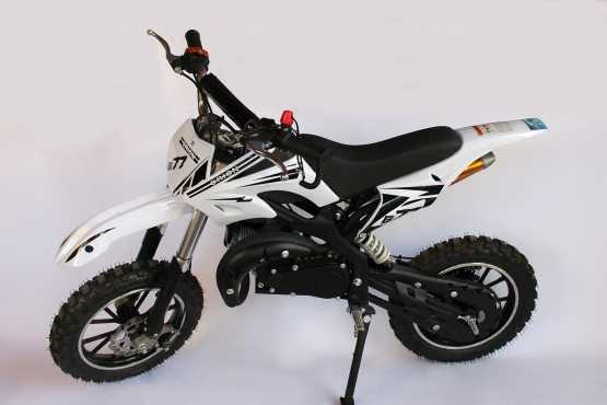 2 stroke petrol 49 cc mini dirt bike with big wheels and performance carburetor- NEW