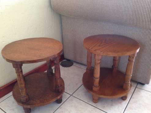 2 Wooden (Oak) Side Tables