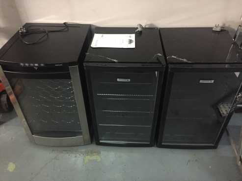 2 x 150L barfridges and 1 x 150L wine chiller