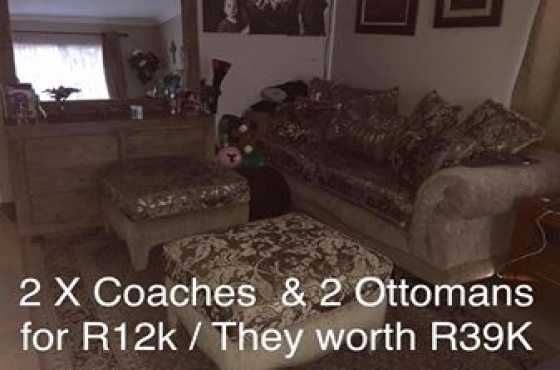 2 X Couches and 2 Ottomans