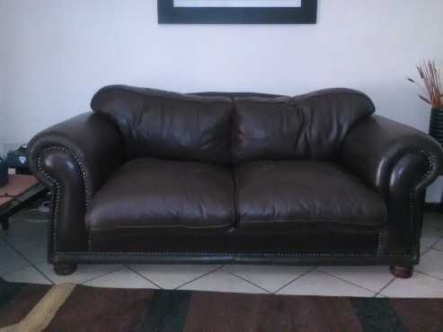 2 X Double seater leather couches