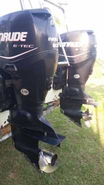 2 x Evinrude E-Tec 90hp motors. 2006 Models.