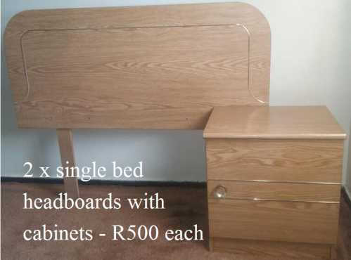 2 x single bed headboards