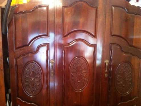 2 X Solid Imbuia Wardrobes quotball and clawquot  for sale