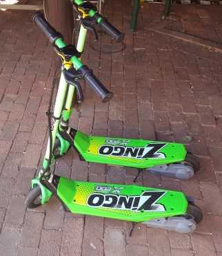 2 X ZINGO X200 ELECTRIC SCOOTERS FOR SALE.  R2000 EACH