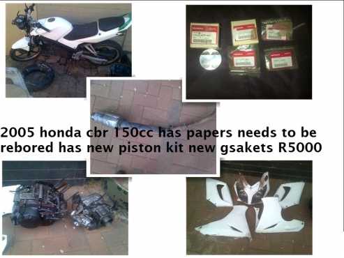 2005 honda cbr 150cc R5000 slightly negotiable