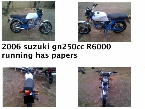 2006 suzuki gn250cc R6000 slightly neg