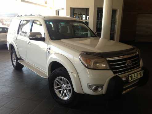 2010 Ford Everest 3.0 TDi XLT, White, 97000km, Towbar, Leather