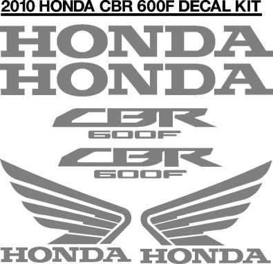 2010 Honda CBR 600F decals stickers graphics kits