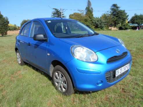 2013 Nissan Micra 1.2 Visia  Adio Approx. R 1,900 per month with no deposit and no residual  52500k