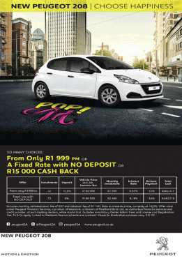 2016 Peugeot 208 Pop Art - R1999 pm - Terms amp Conditions Apply. quotBRAND NEWquot.