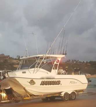 24ft Xtreme Sport Fisher with Yamaha 150hp 4 Stroke Fuel Injection motors.