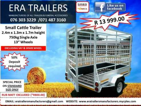 2.4M CATTLE TRAILER FOR SALE SABS APPROVED