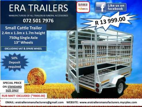 2.4M CATTLE TRAILER FOR SALE SABS APPROVED AND COMES WITH DEALER STOCK PAPERS