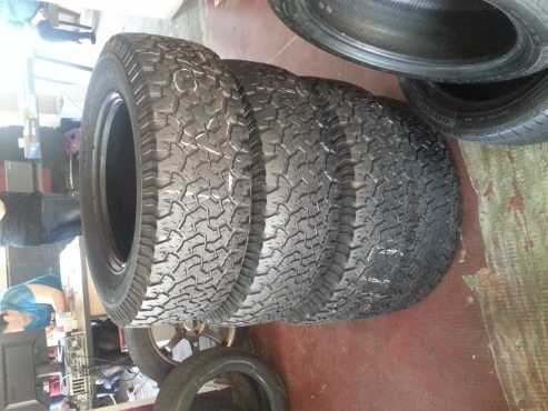 285 70 17 Bf Good Ridge AT tyres on 75 tread