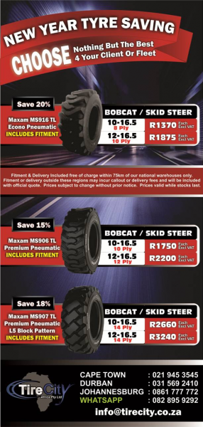 TireCity Africa | Importer of Tractor Tyres, Forklift Tyres, OTR Tyres, Industrial Tyres, Bobcat Tyres & More
