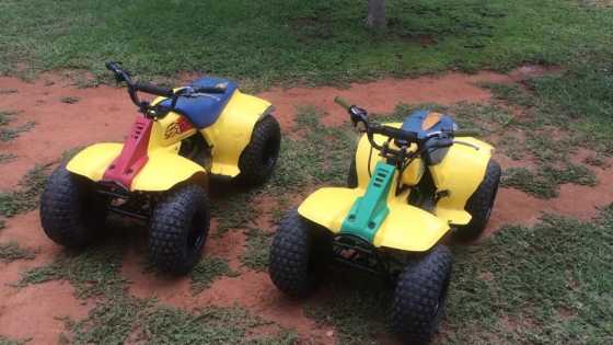 2x Suzuki LT50 quad bikes