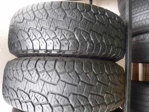 2xHankook Dynapro tyres 2657016,75 percent tread