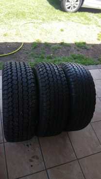 3 brand new tyres for sale . good year wranglers