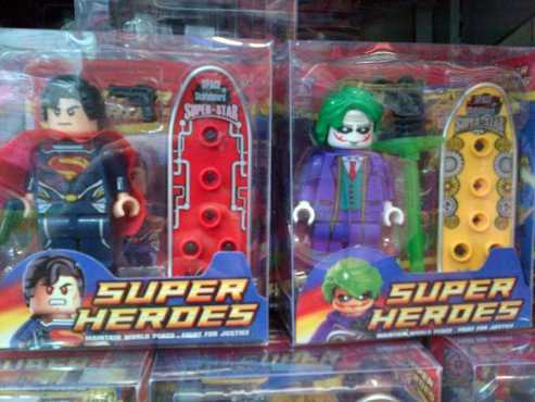 3 inch Lego look Super heroes