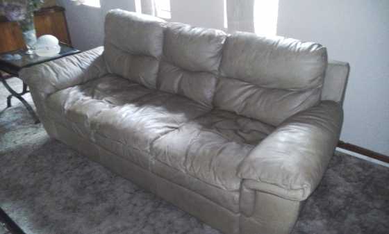 3 PCE Genuine Leather Lounge Suite