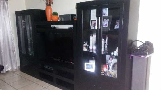 3 piece walll unit for sale , black in colour